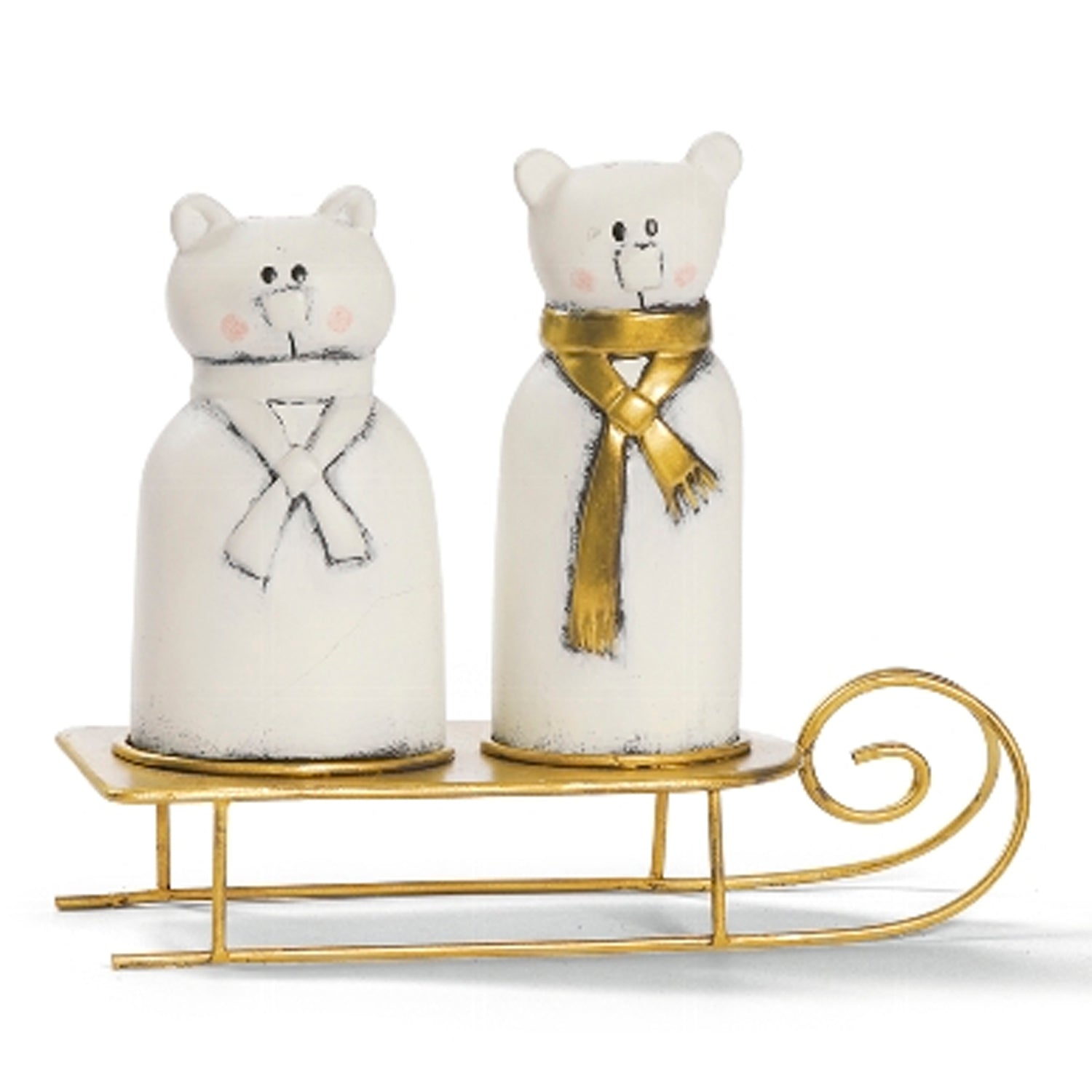 SALERO Y PIMENTERO OSO POLAR EN TRINEO