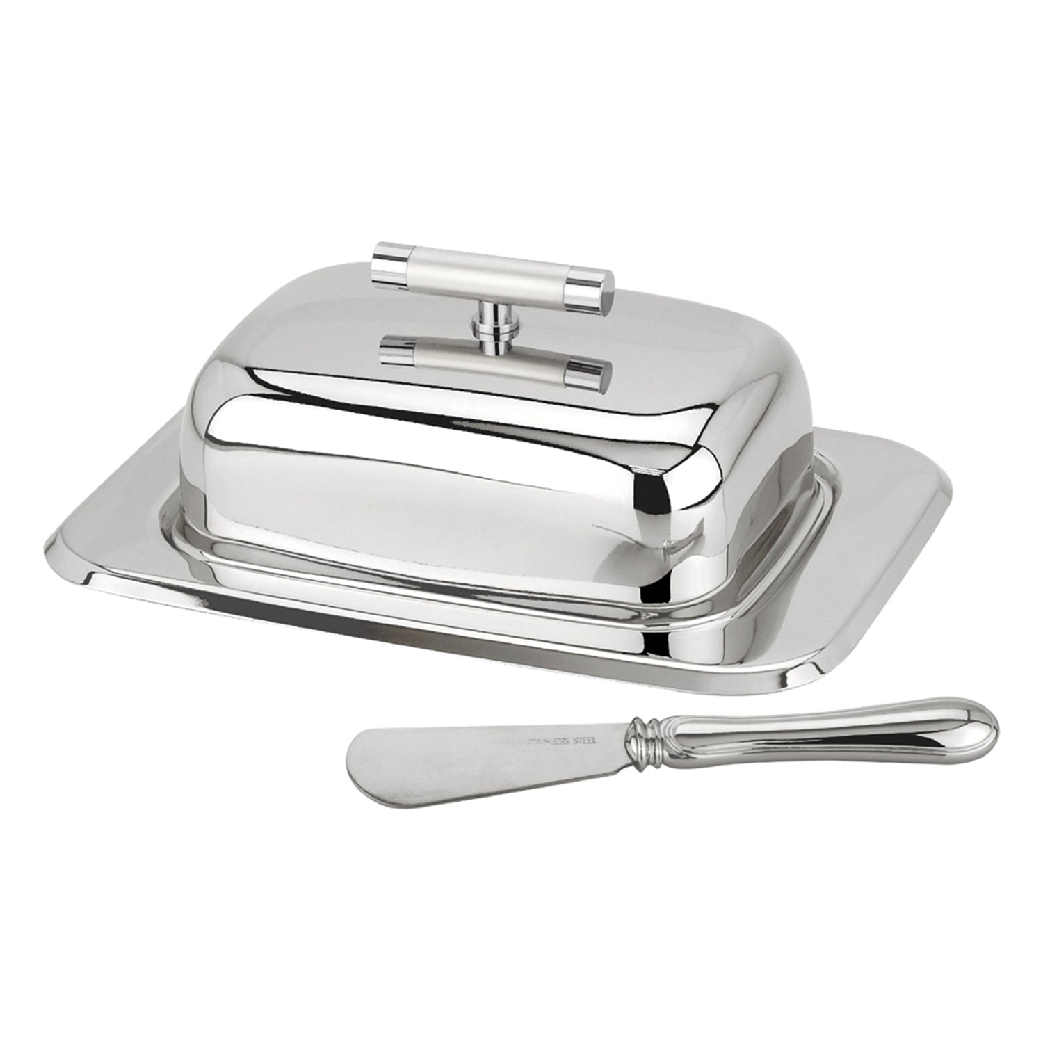 MANTEQUILLERA ACERO CON CUCHILLO