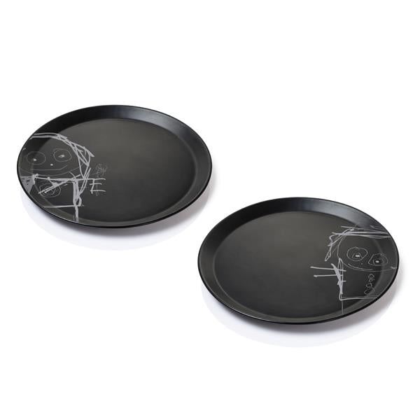 PLATO NEGRO REDONDO X 2 GRANDE