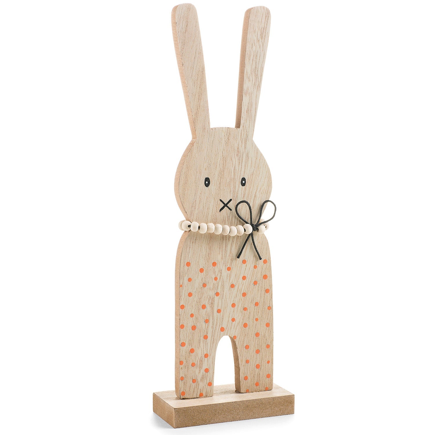 CONEJO DE MADERA ORANGE DOTS