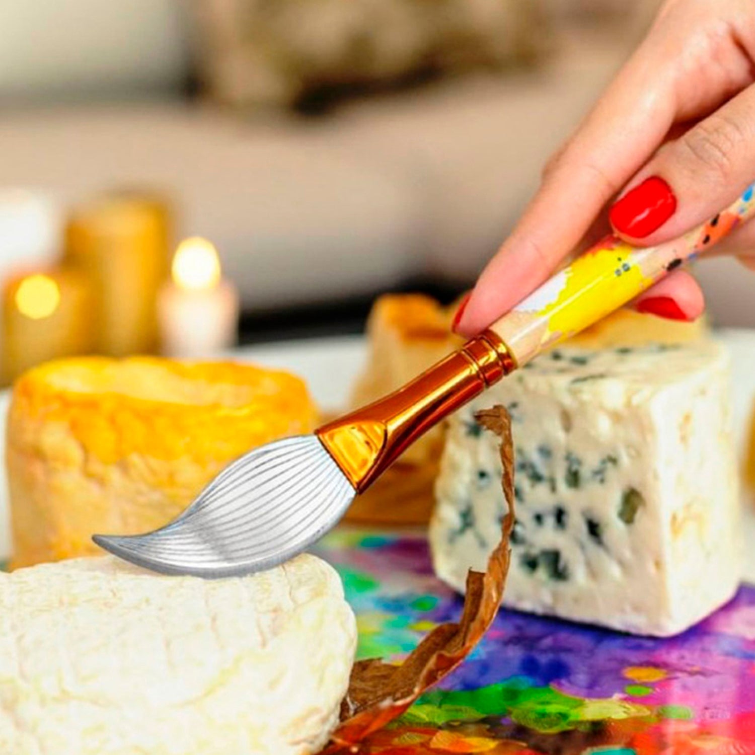 NATURAL PAINTER CHEESE KNIFE