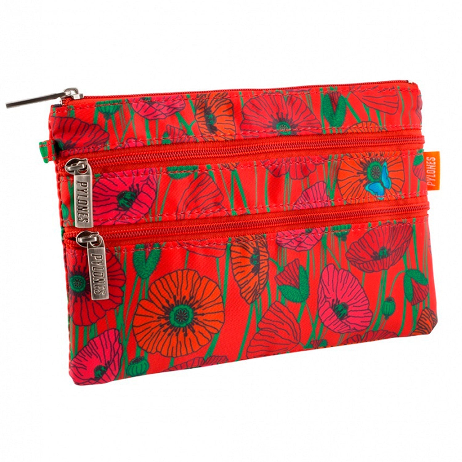 BOLSO CON 3 CIERRES AMAPOLAS