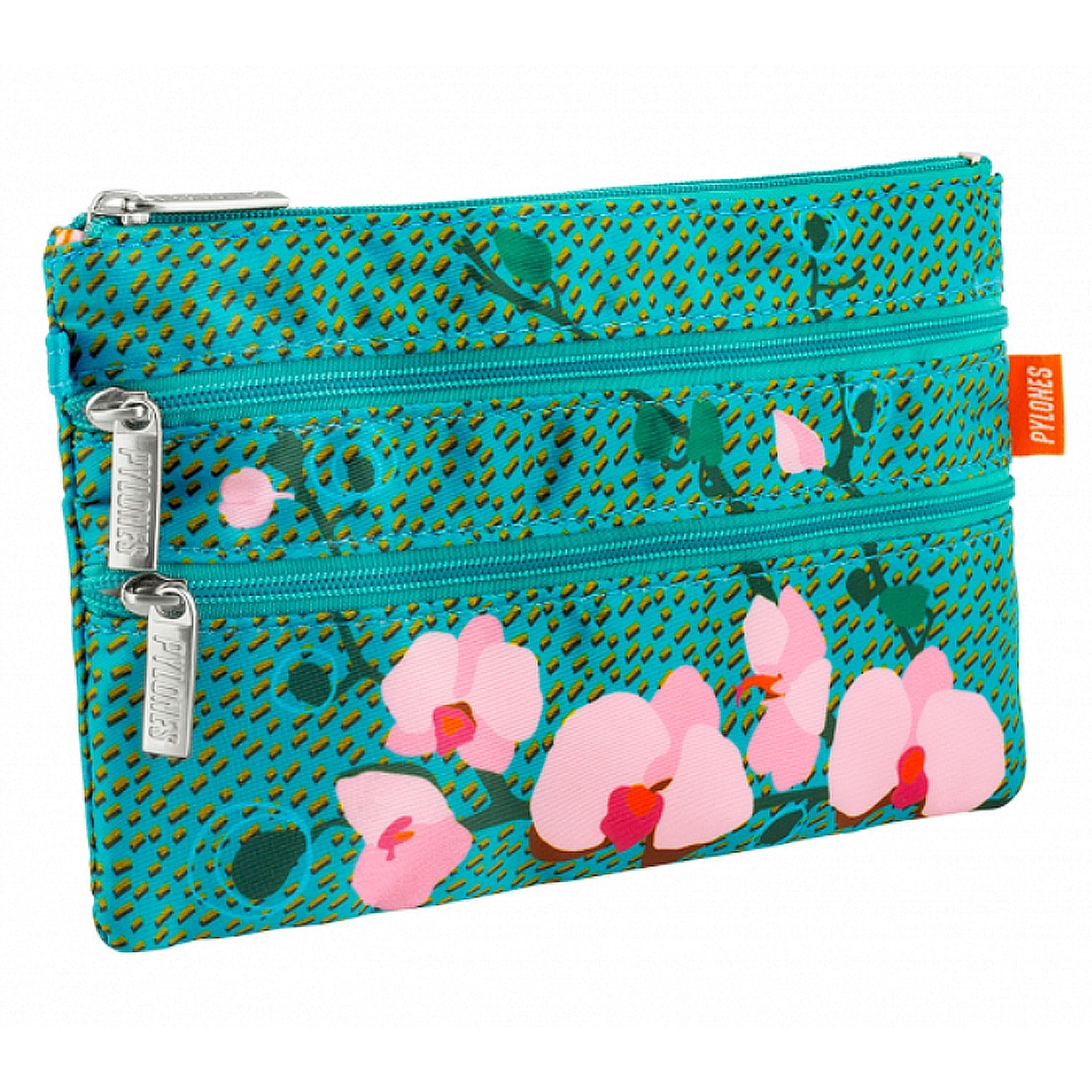 BOLSO CON 3 CIERRES ORQUÍDEA