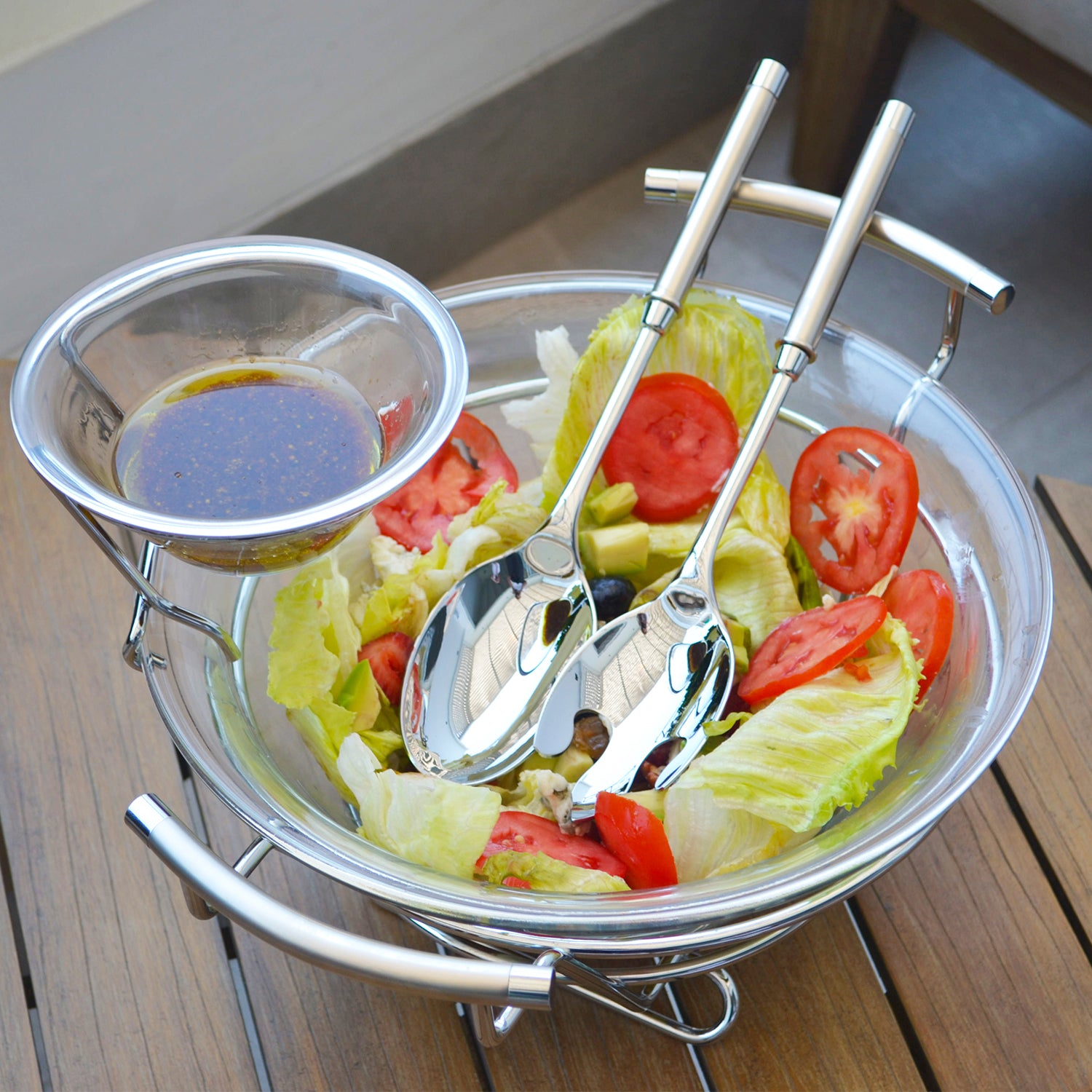 CUBIERTOS PARA ENSALADA ACERO X2