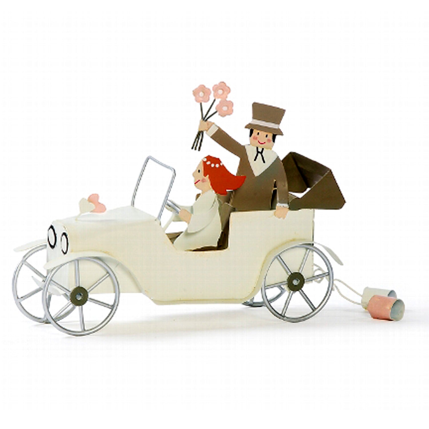 ADORNO RECIÉN CASADOS CARRO BLANCO