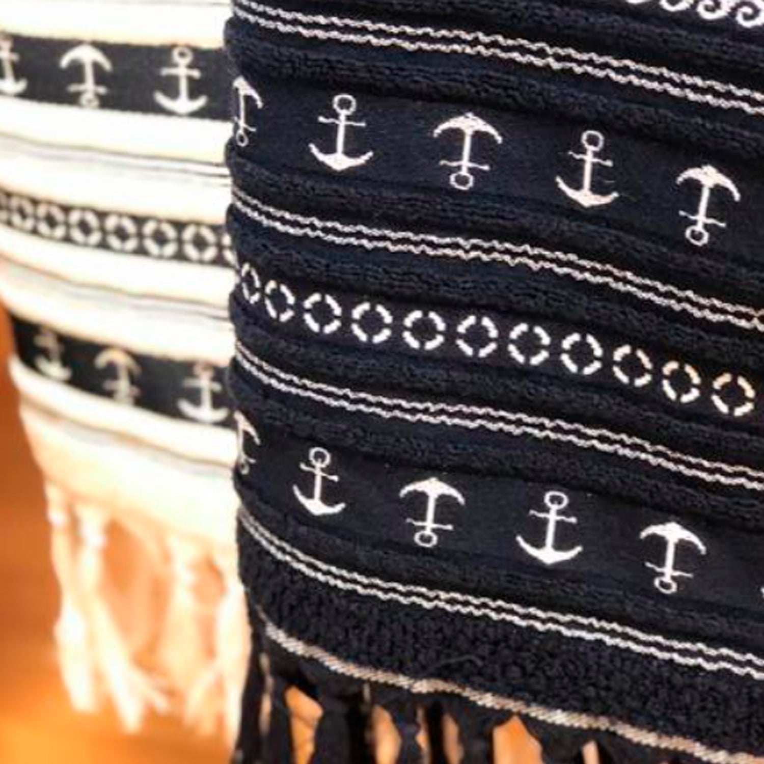 SET TOALLAS ANCHORS - AZUL SANTORINI