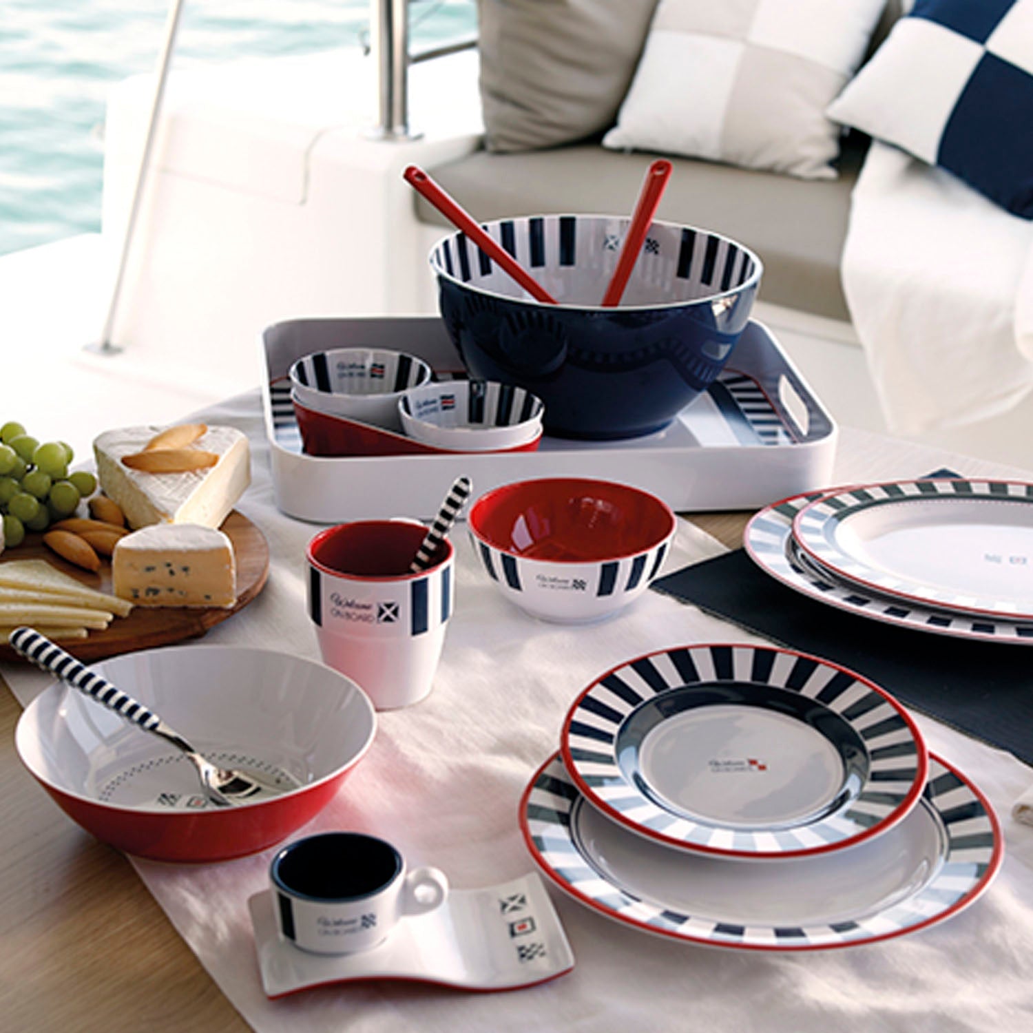 PACK VAJILLA WELCOME ON BOARD X24