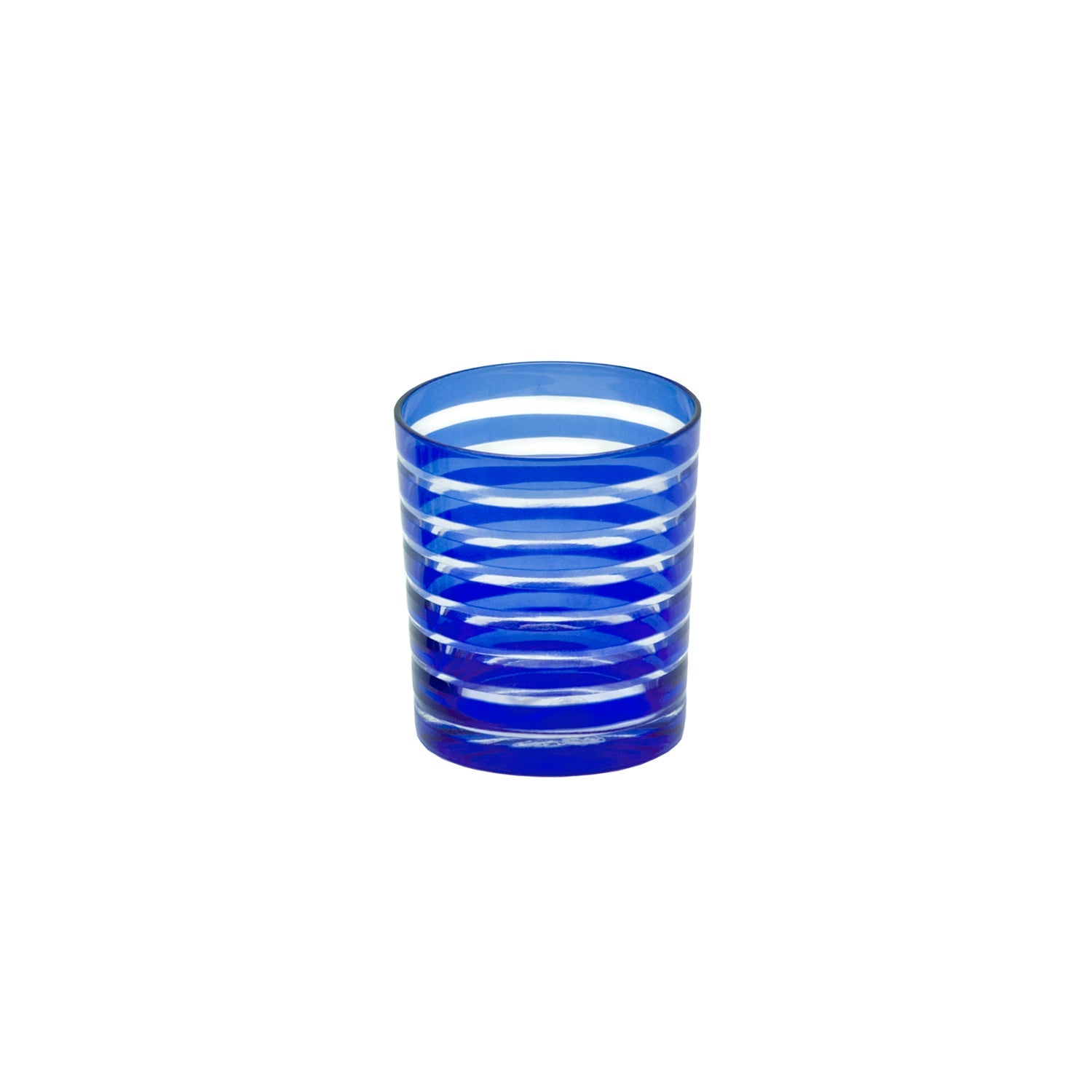 VASOS RAYAS AZUL X 4