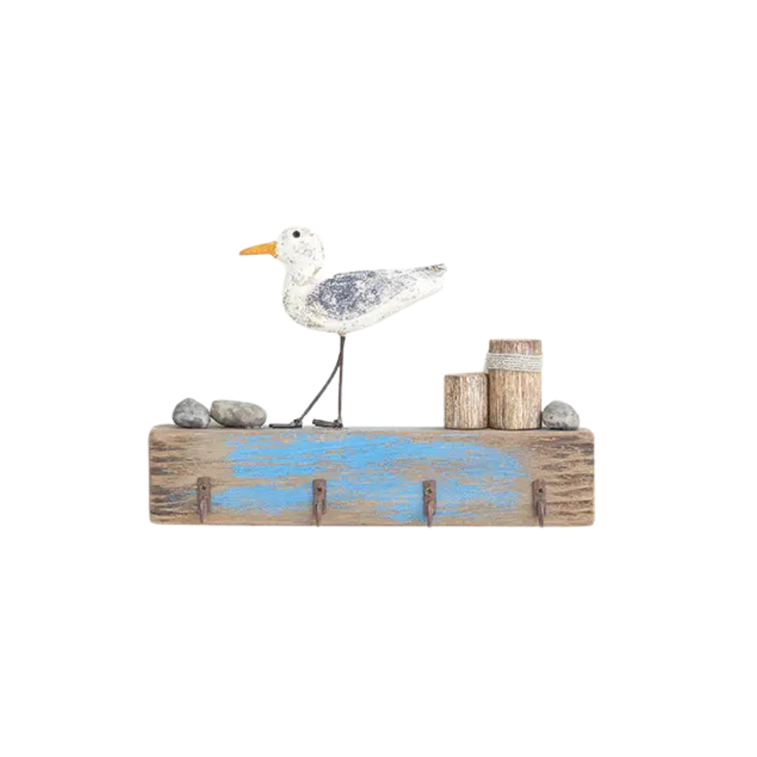 PORTALLAVES PAJARO SOBRE MADERA