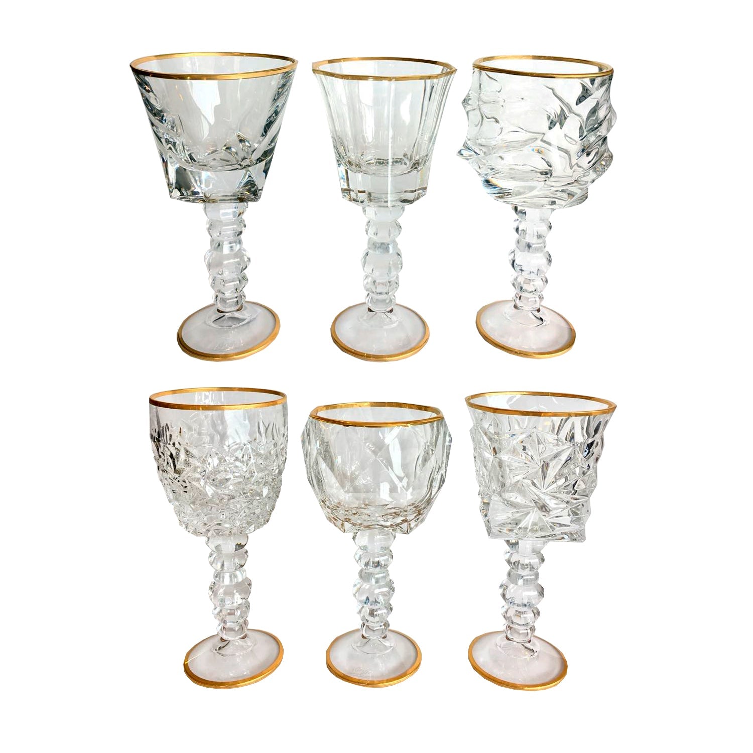 COPA ALTA BORDE DORADO X 6