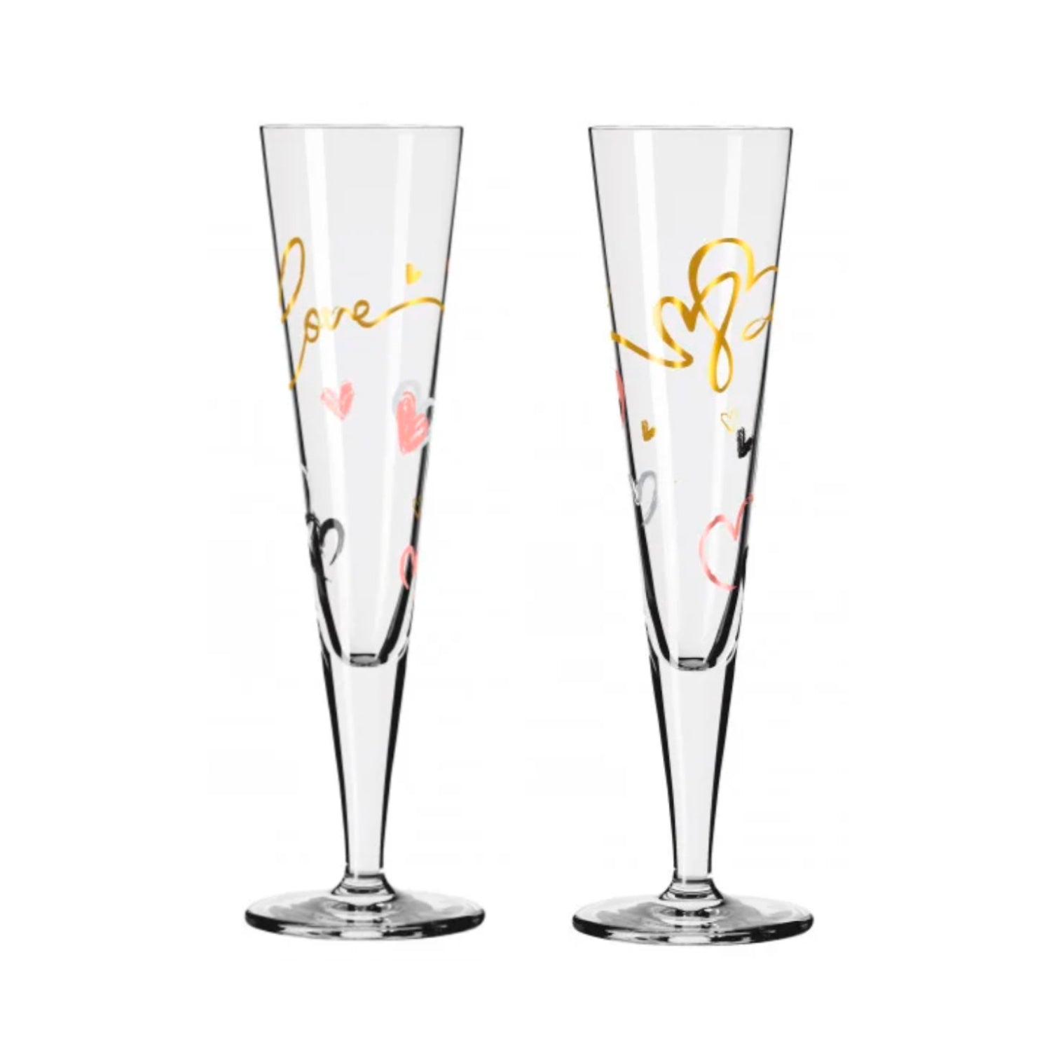 SET DE 2 COPAS DE CHAMPAGNE LOVE