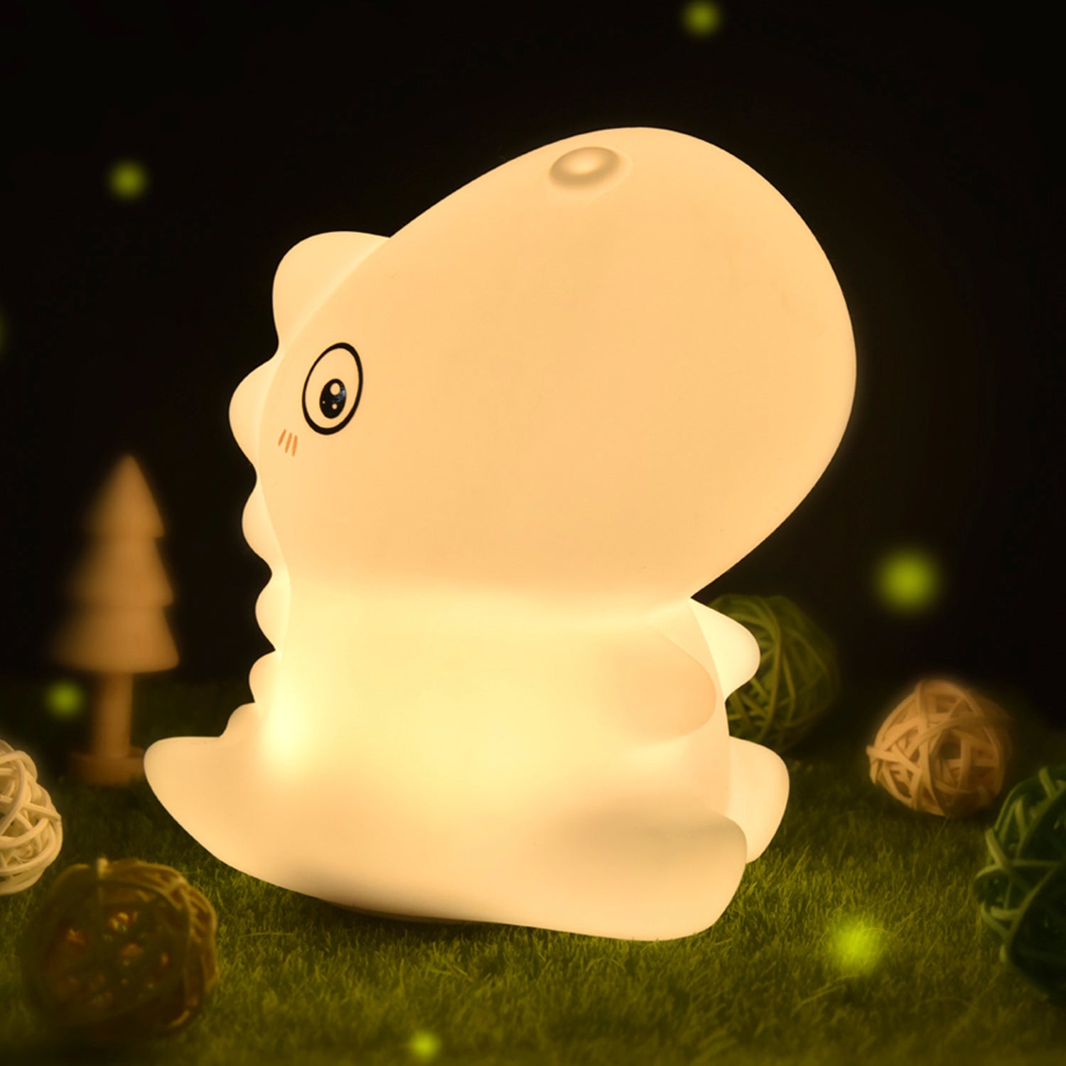 WHITE DINOSAUR LAMP