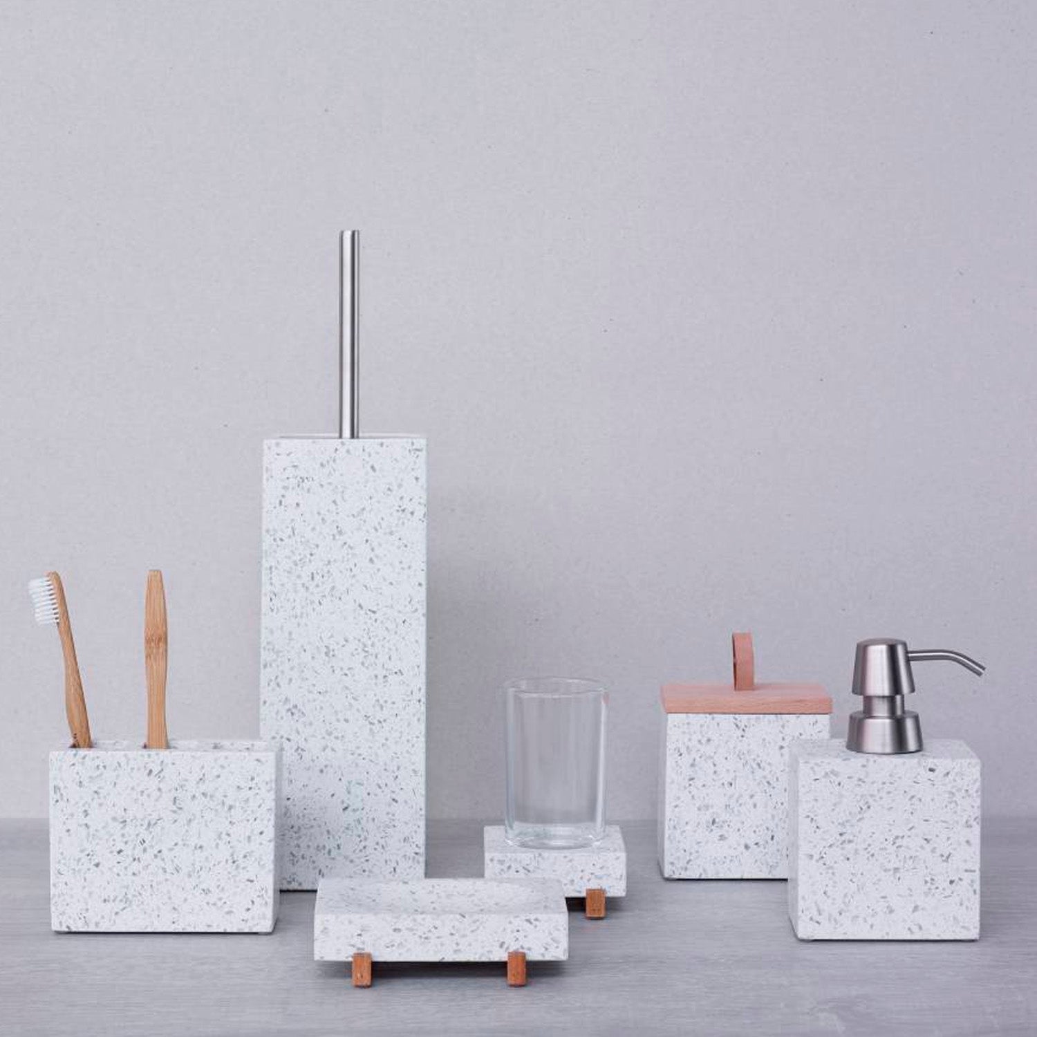 JABONERA TERRAZO Y MADERA