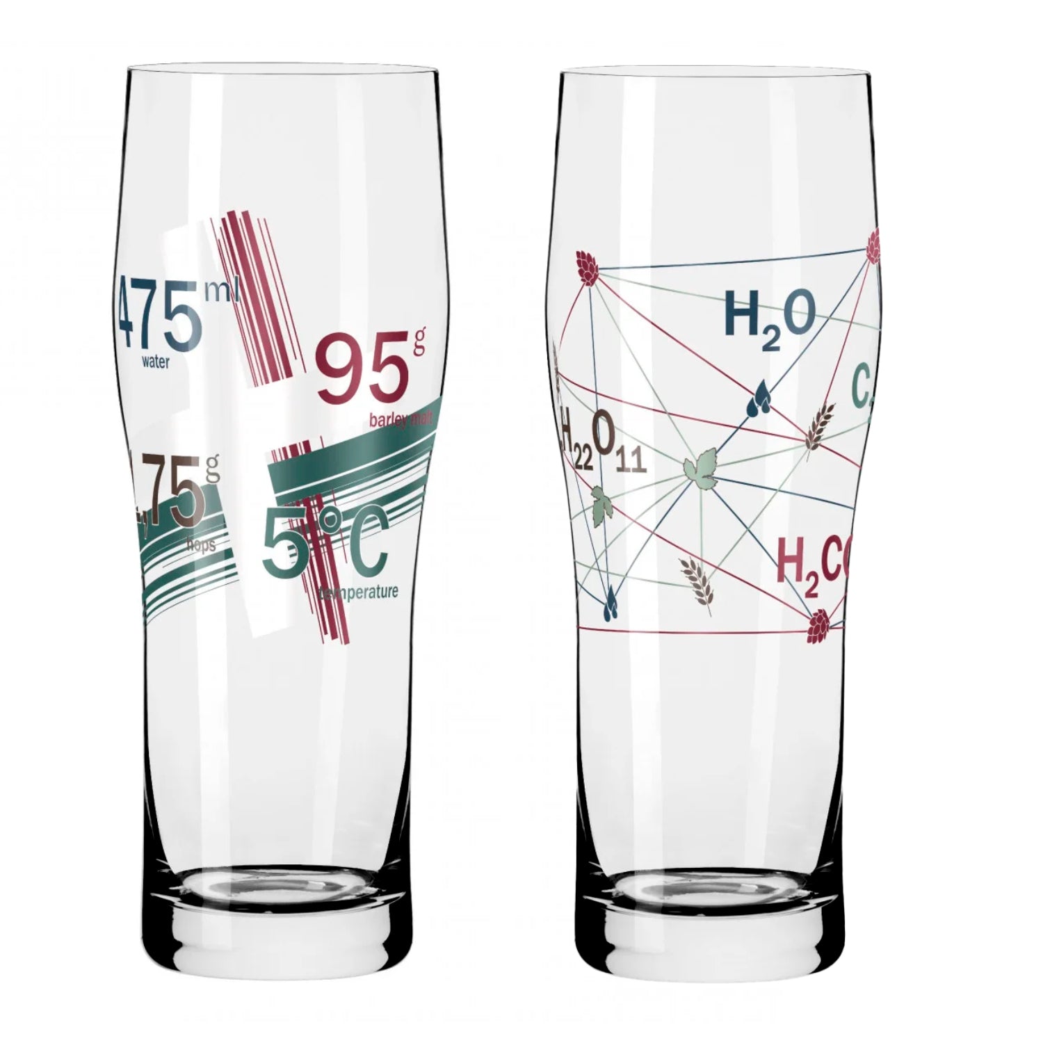 SET DE 2 VASOS DE CERVEZA H2O