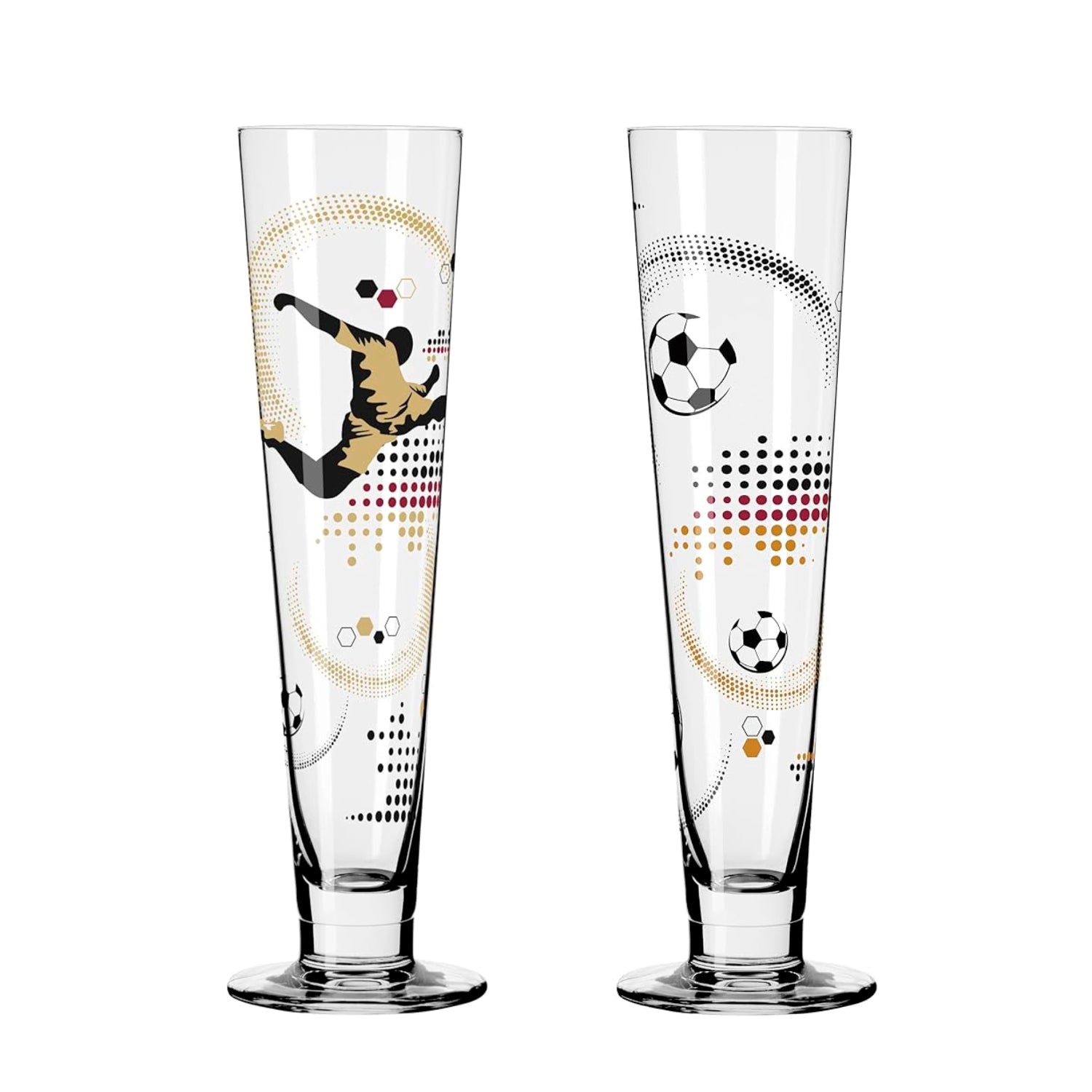 SET DE 2 VASOS DE CERVEZA FUTBOL