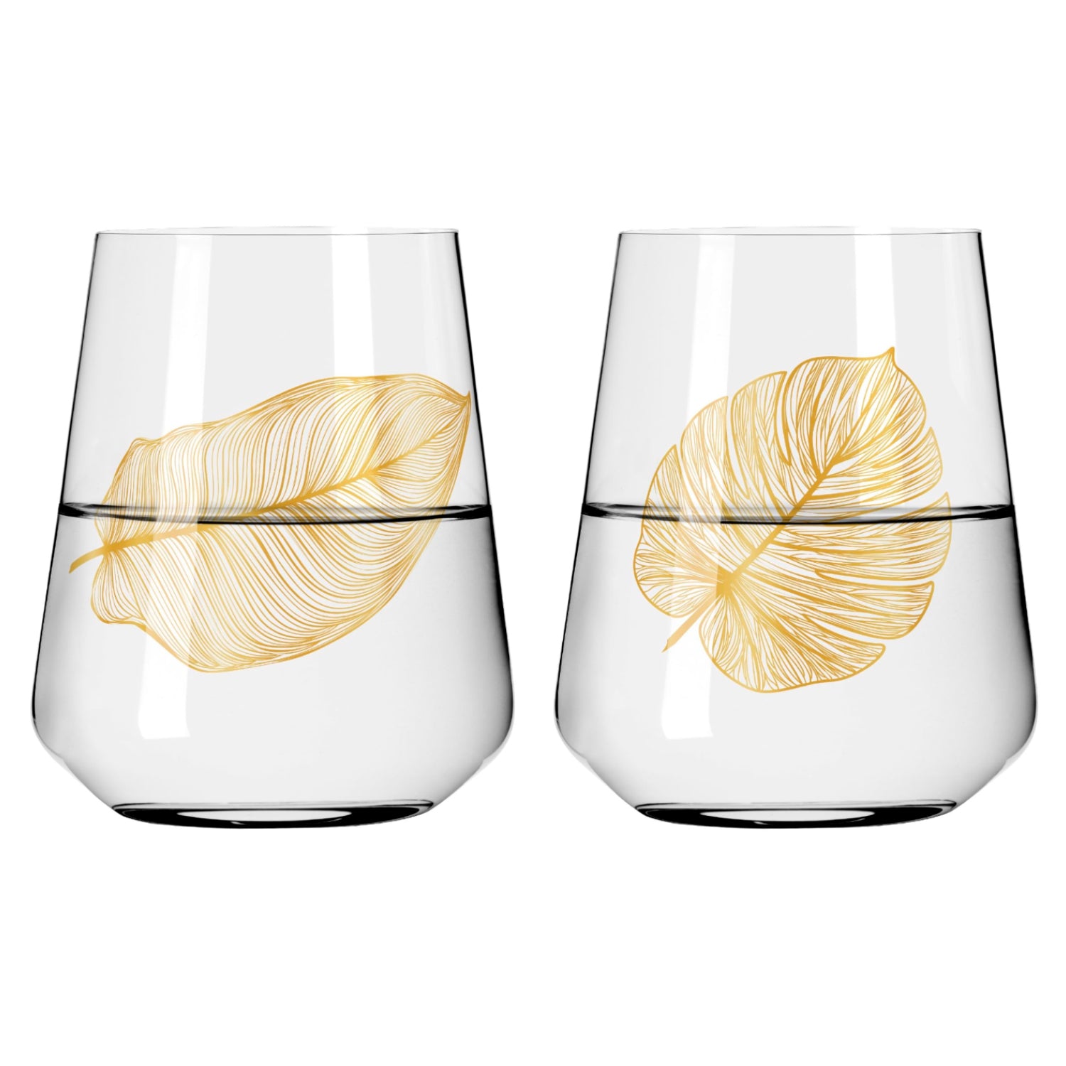 SET DE 2 VASOS HOJAS