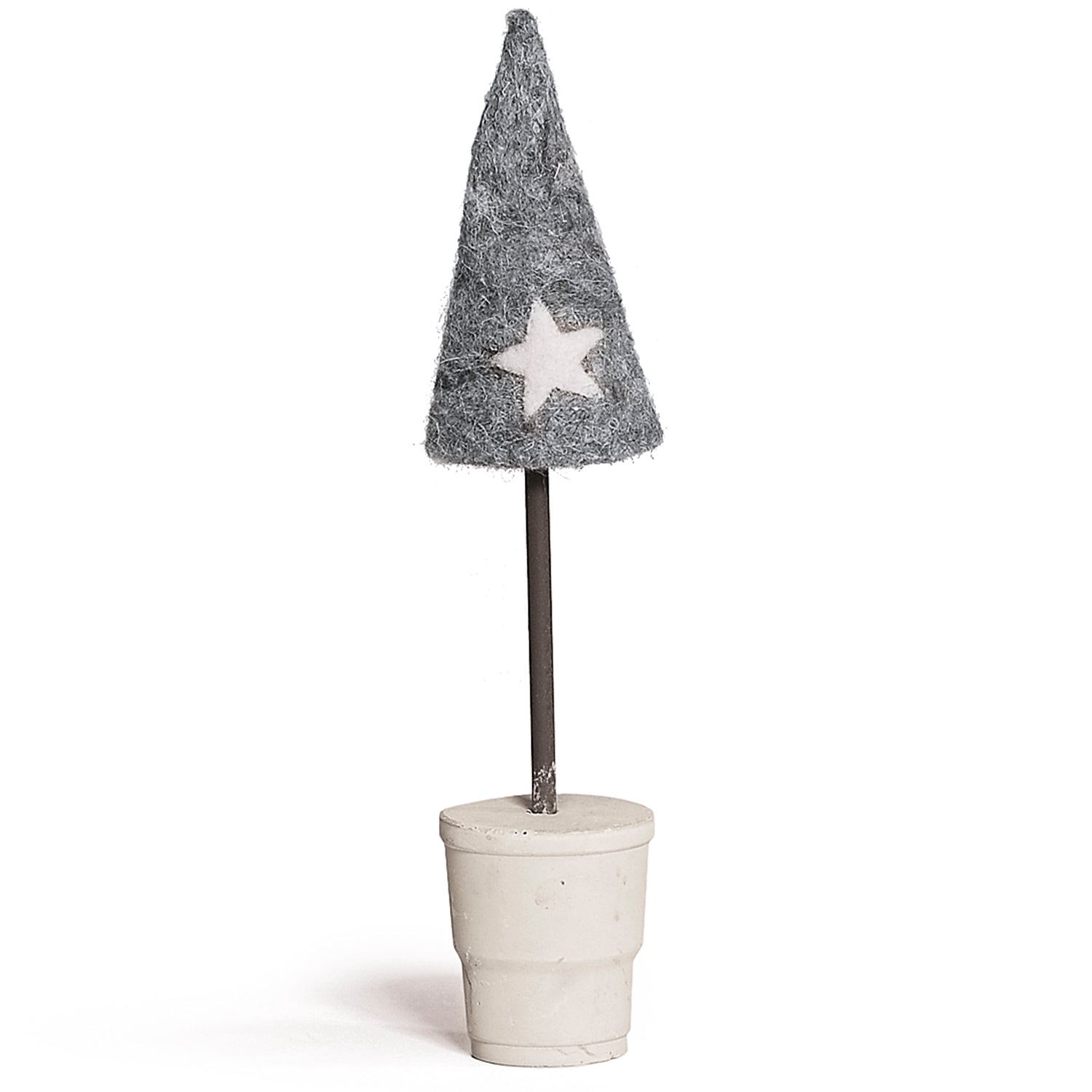 SILVER TREE WITH STAR ORNAMENT
