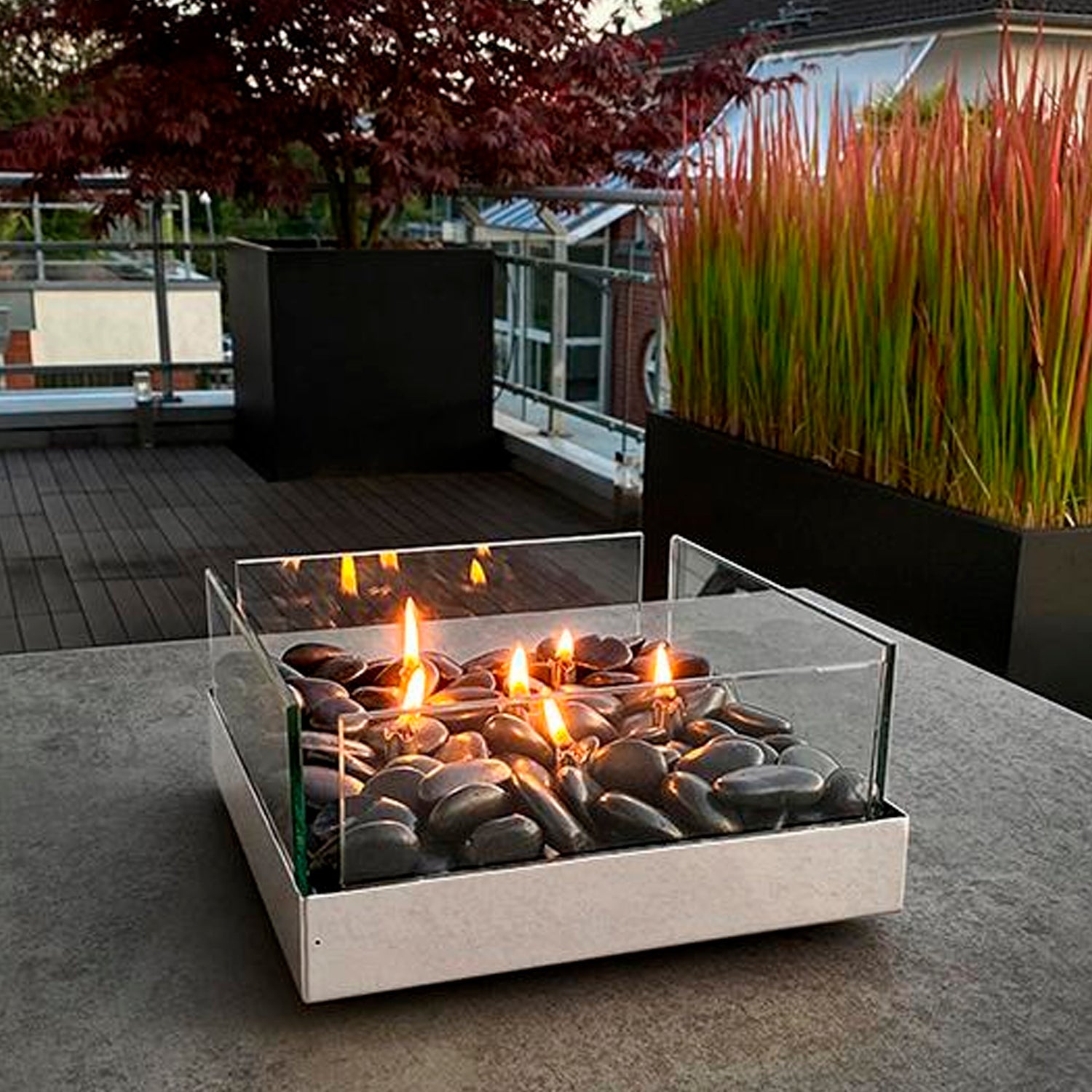 SQUARE BURN TABLE FIREPLACE