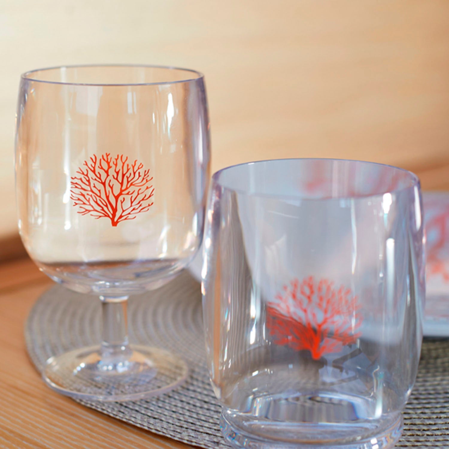 HARMONY CORAL WATER GLASS X6