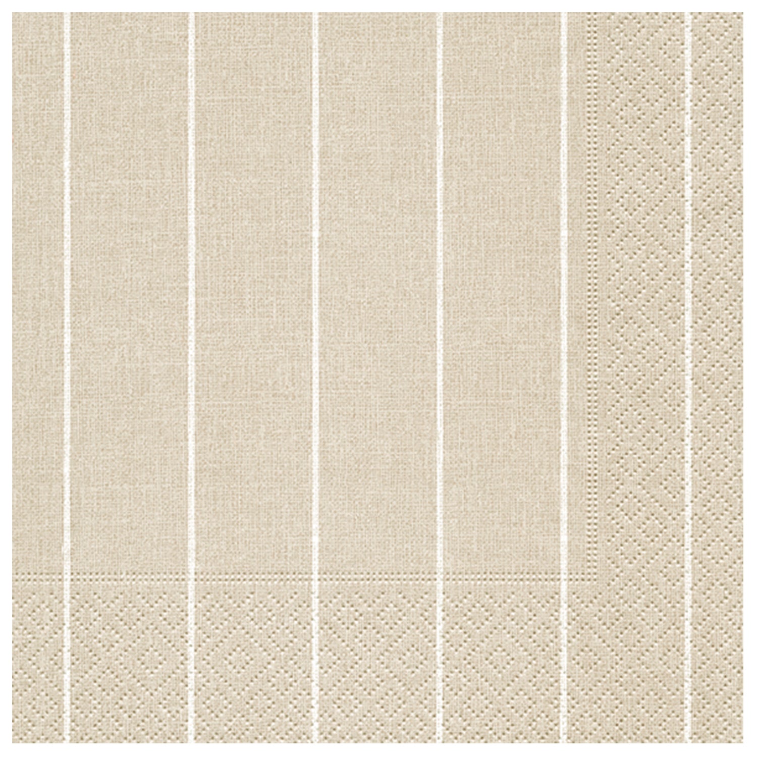 BEIGE NAPKIN WITH WHITE LINES