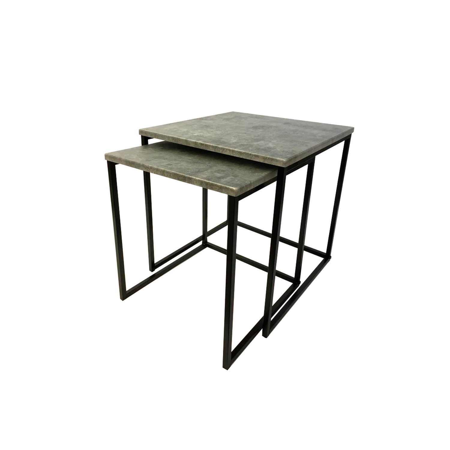 GRAY SIDE TABLES X2