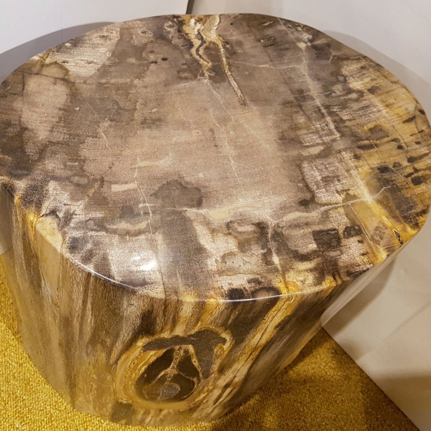 FOSSIL GOLD TABLE/STOOL