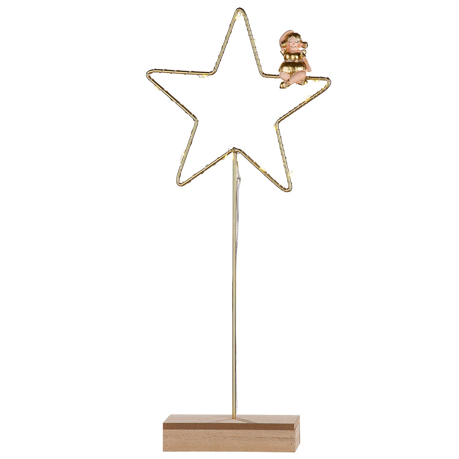 STAR WITH ANGEL LED ORNAMENT
