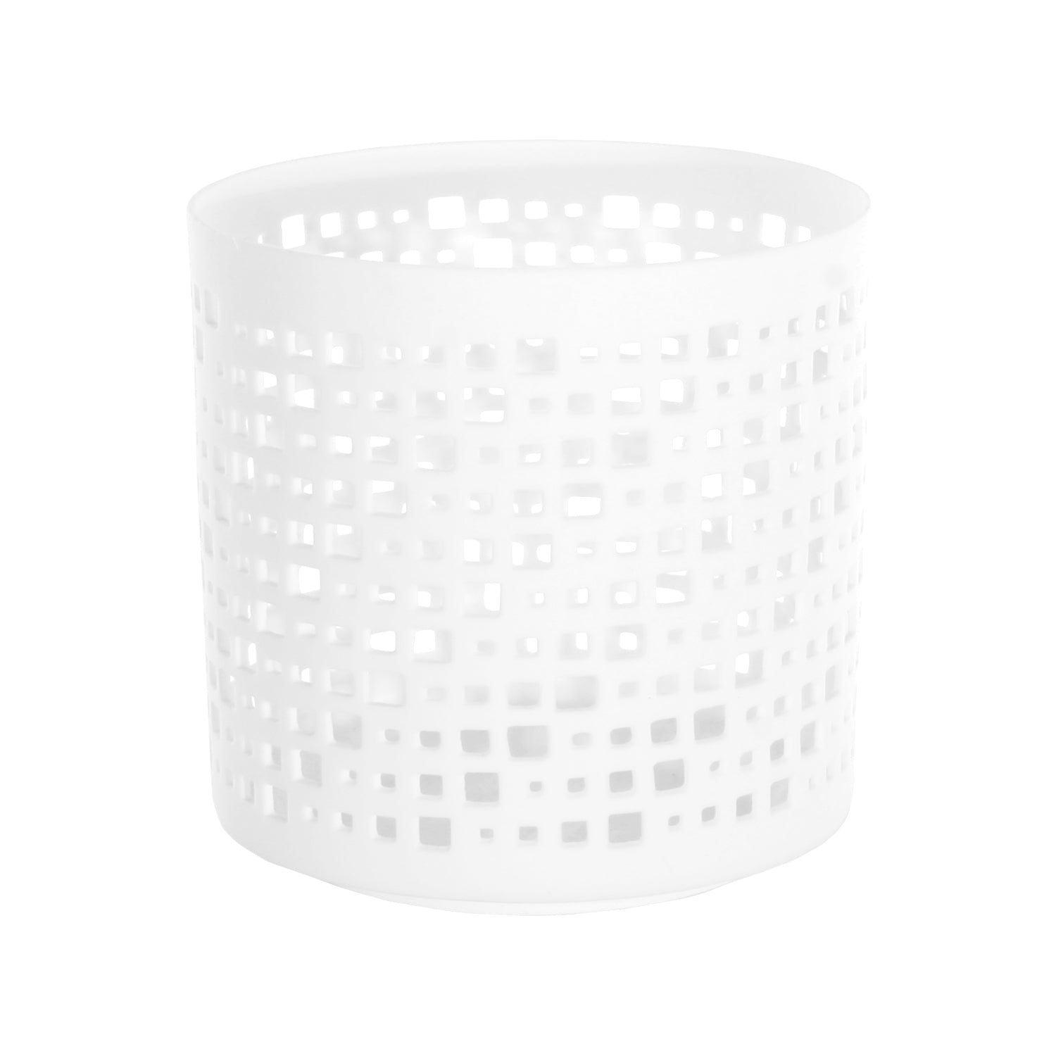WHITE OPEN CANDLE HOLDER