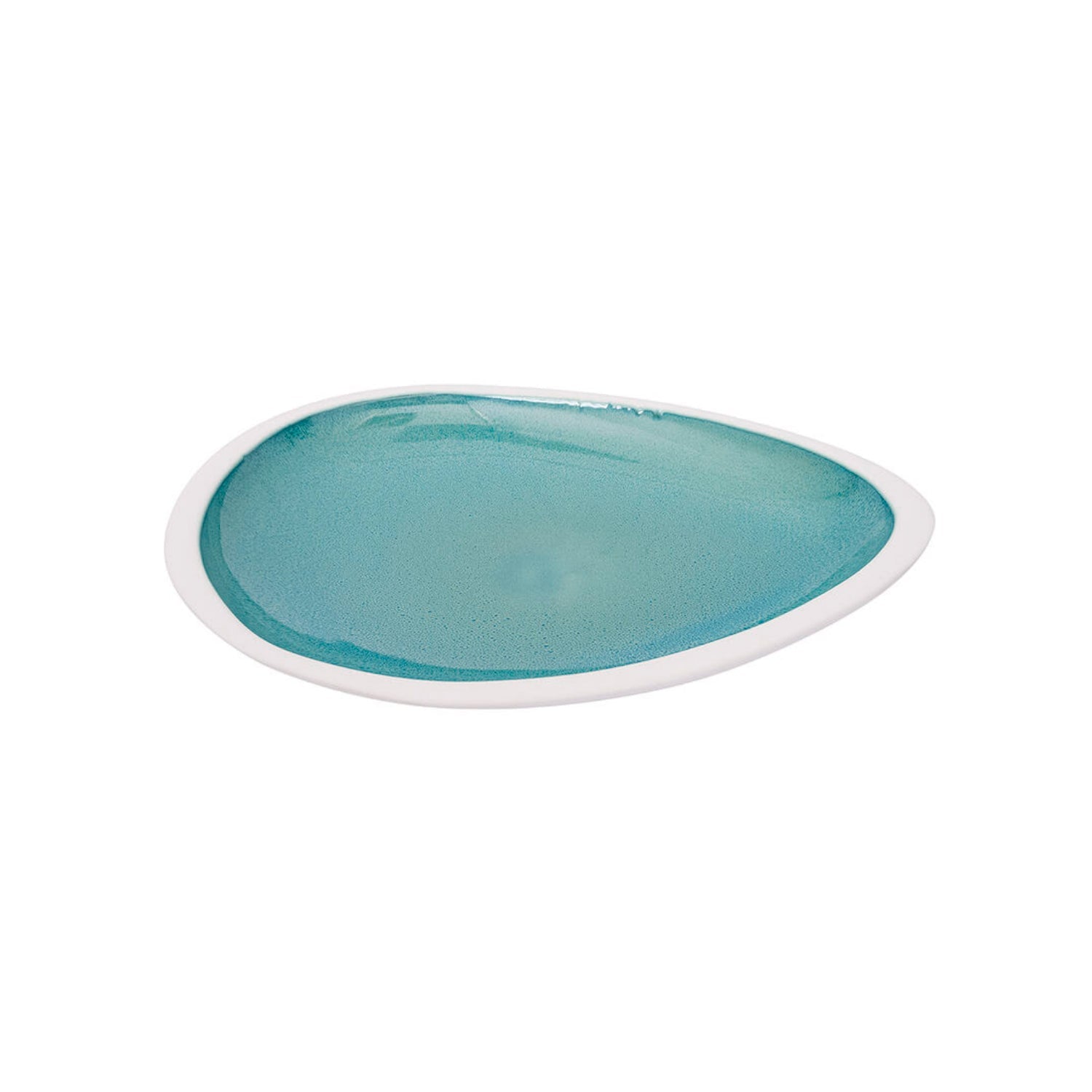 LARGE TURQUOISE OVAL TRAY