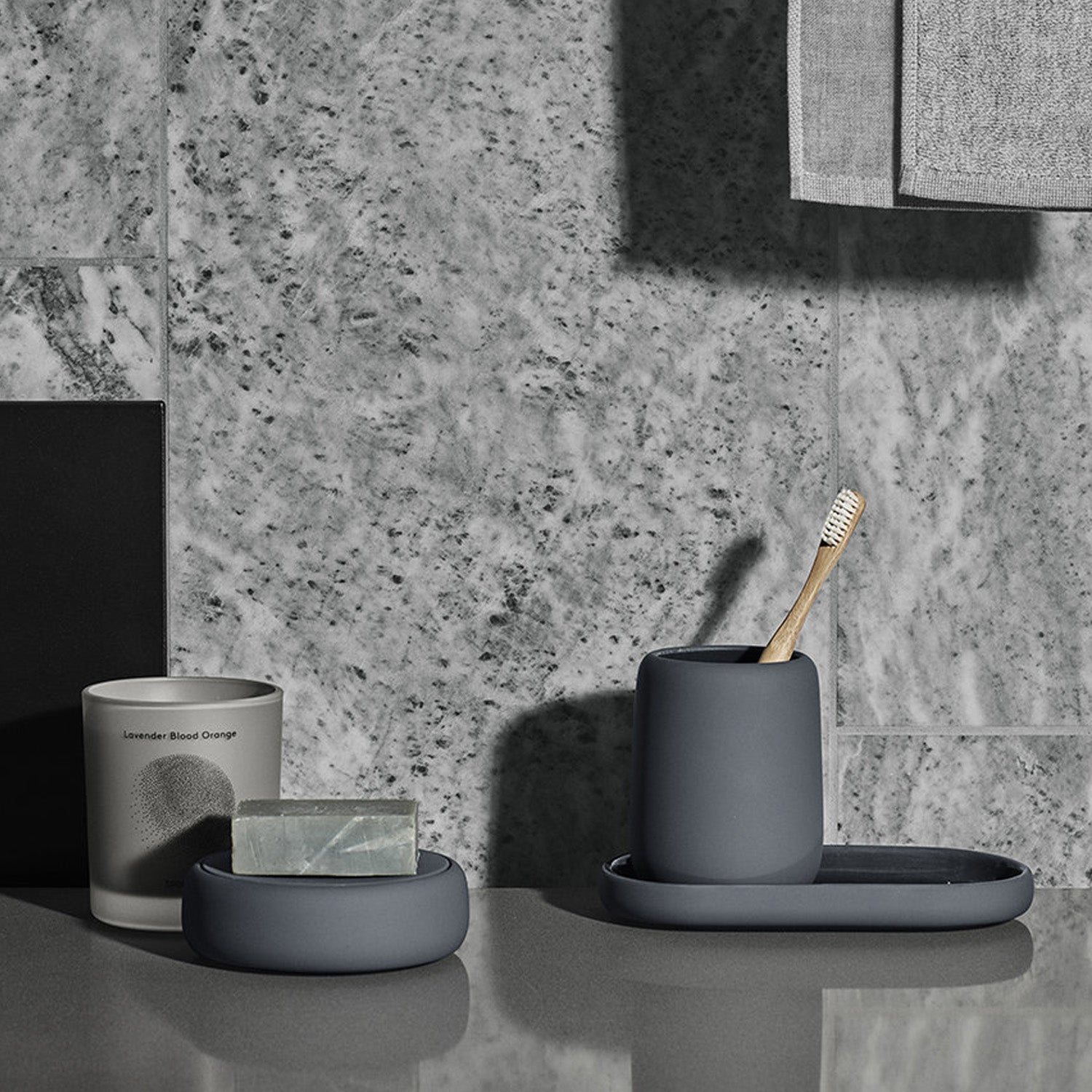 SONO DARK GRAY SOAP DISH