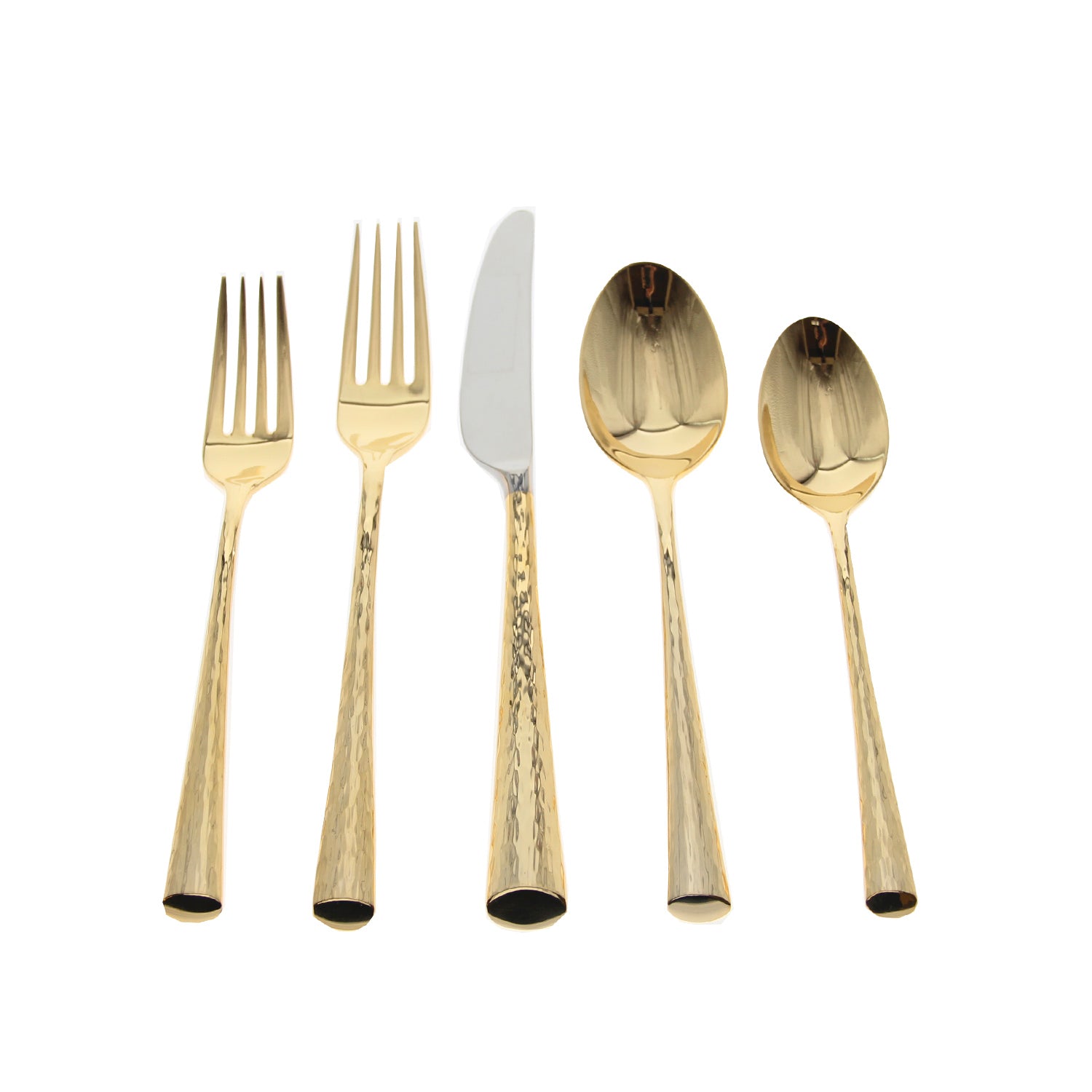 SET OF 5 GOLD CUTLERY