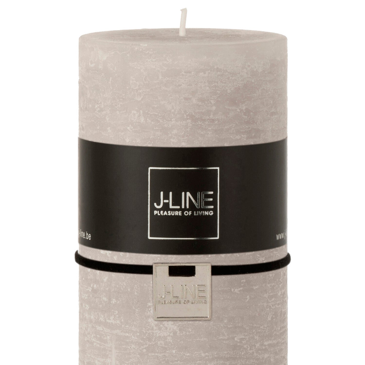 LIGHT GRAY CYLINDRICAL CANDLE M