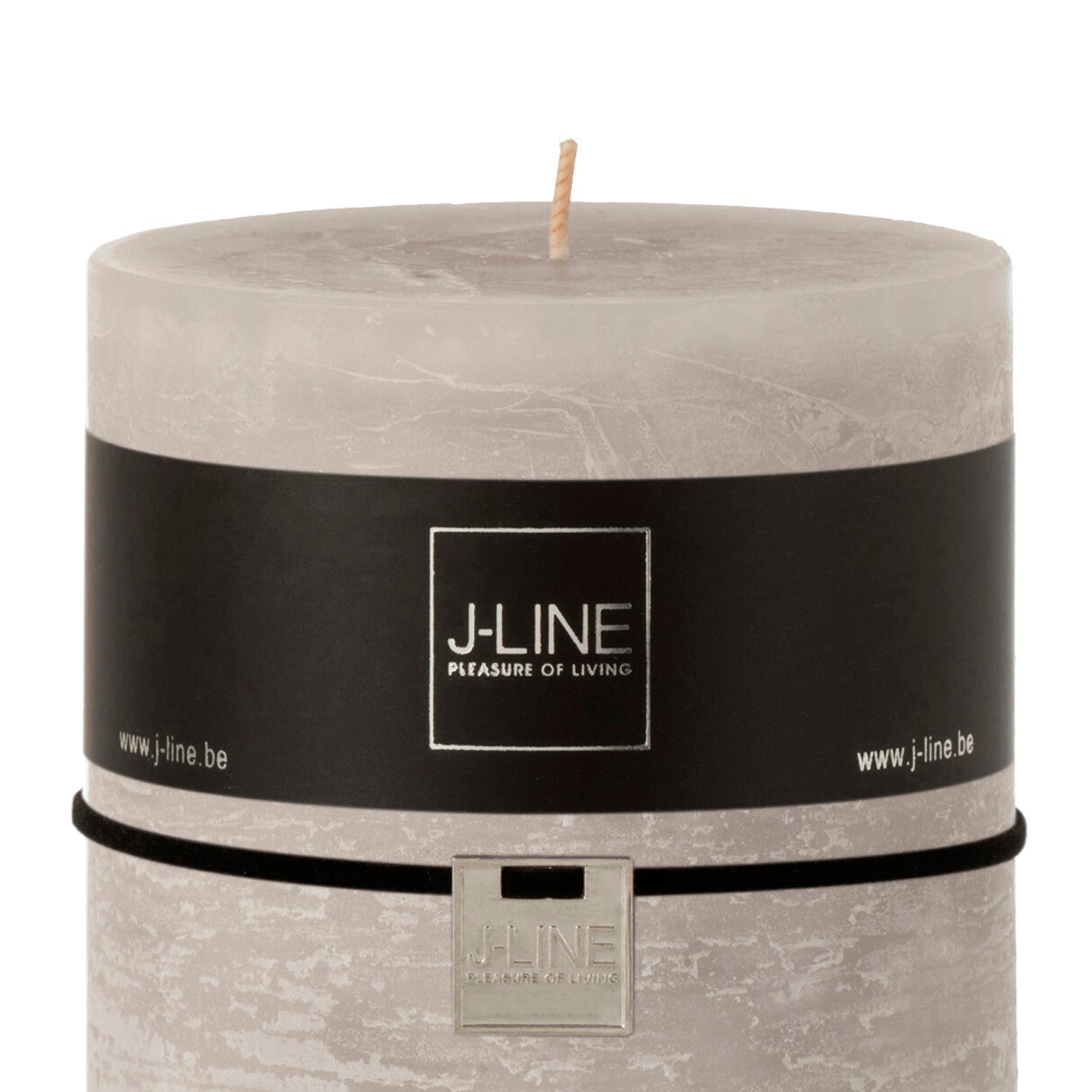 LIGHT GRAY CYLINDRICAL CANDLE L