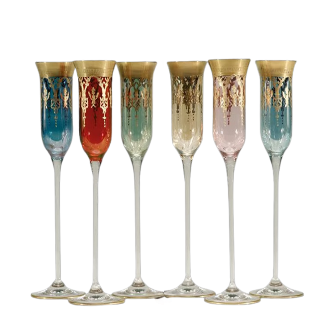 CHAMPAGNE GLASSES X 6