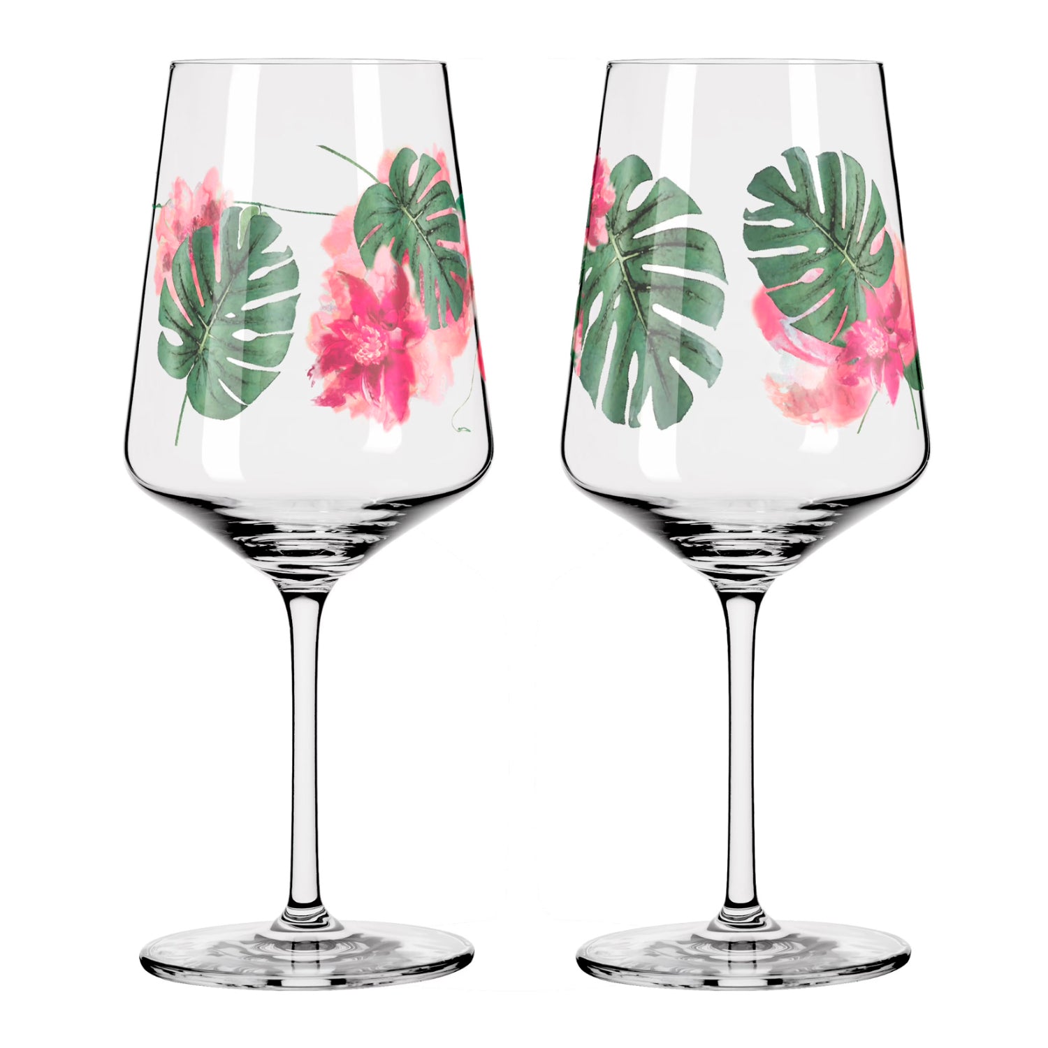 SET DE 2 COPAS DE SPRIZZ FLORES ROSADAS