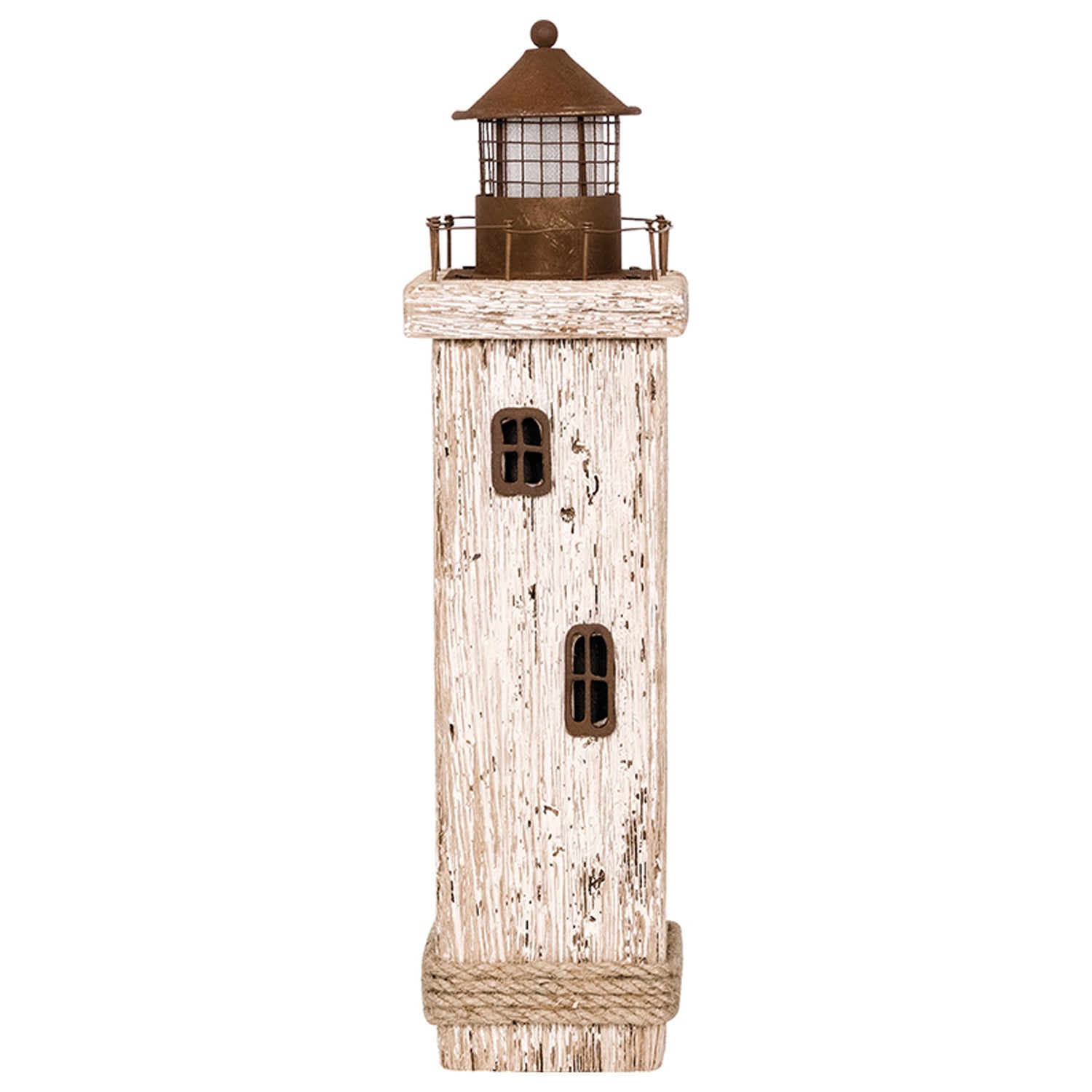 LIGHTHOUSE WITH LARGE WOODEN LIGHT