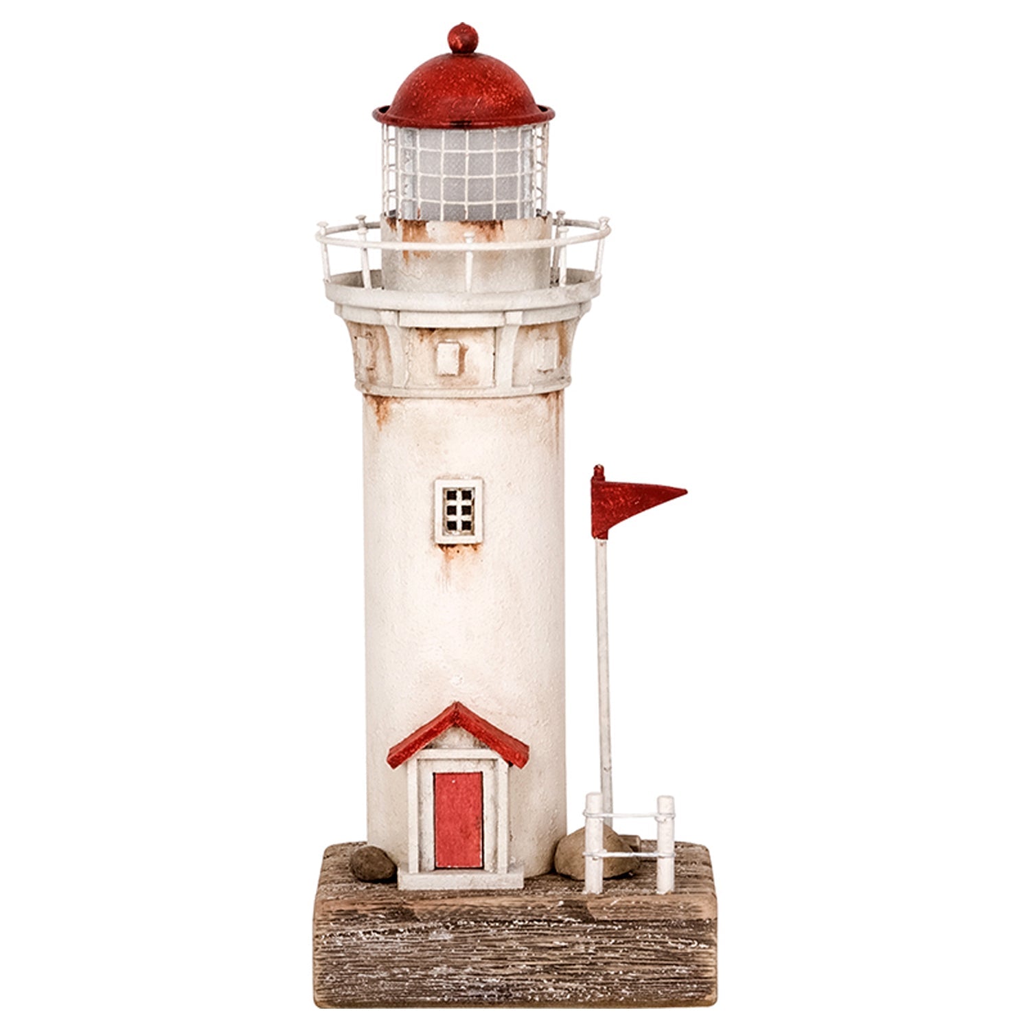 LIGHTHOUSE WITH RED FLAG LIGHT