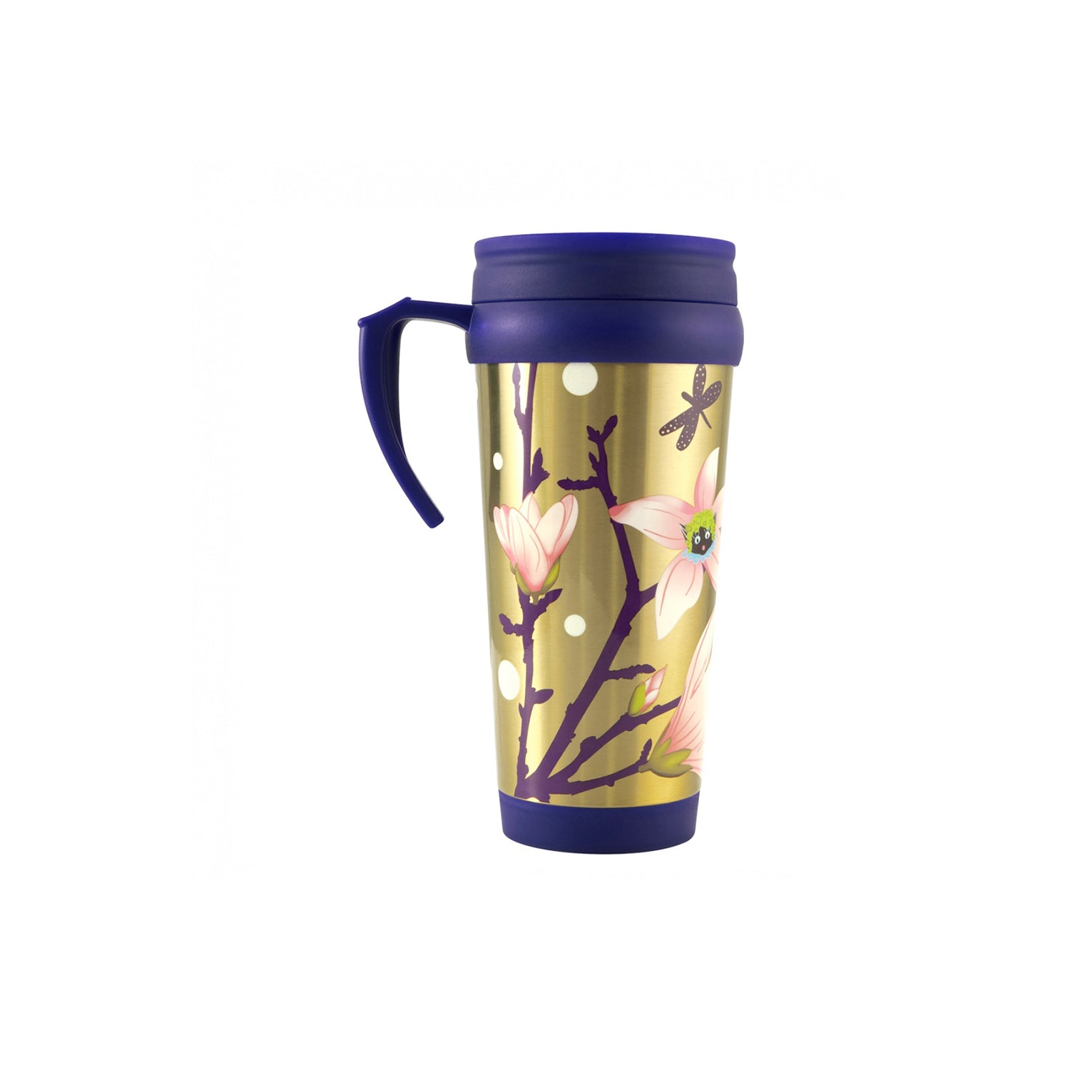 THERMOS WITH GOLD HANDLE