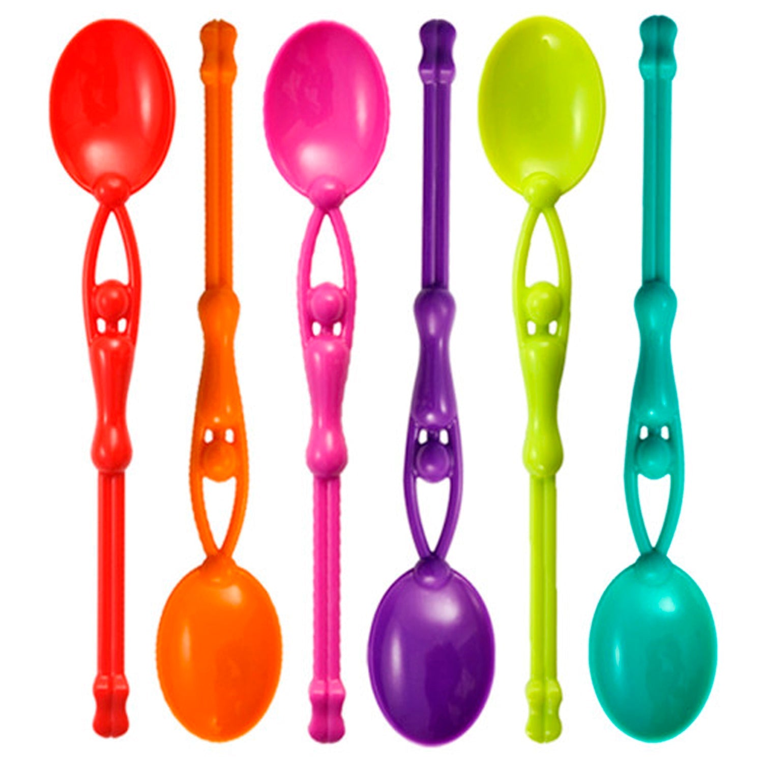 SET OF 6 COLORED TEA SPOONS