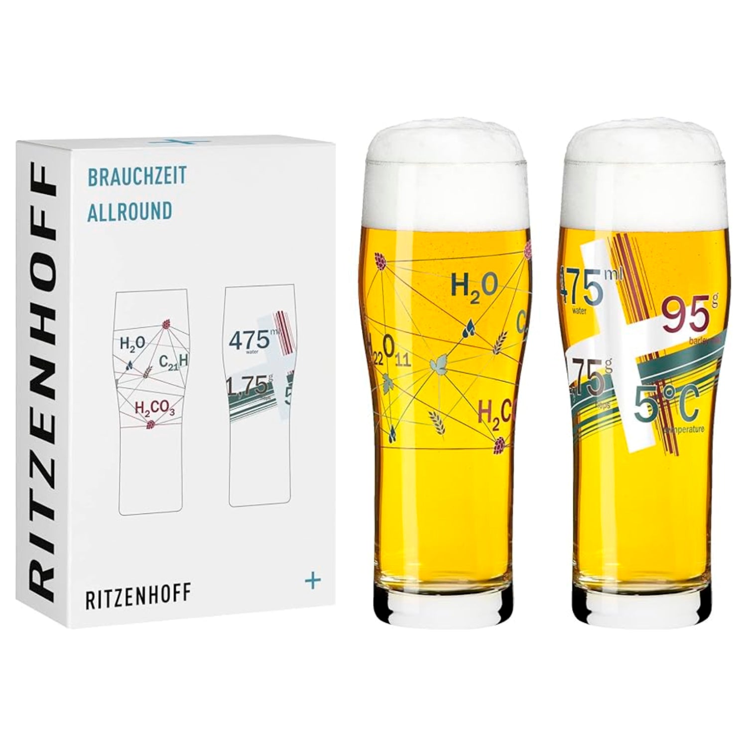 SET DE 2 VASOS DE CERVEZA H2O